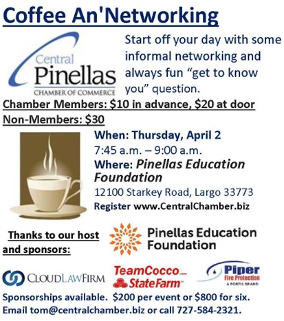 Coffee An' bringing businesses together!  It's great to belong!